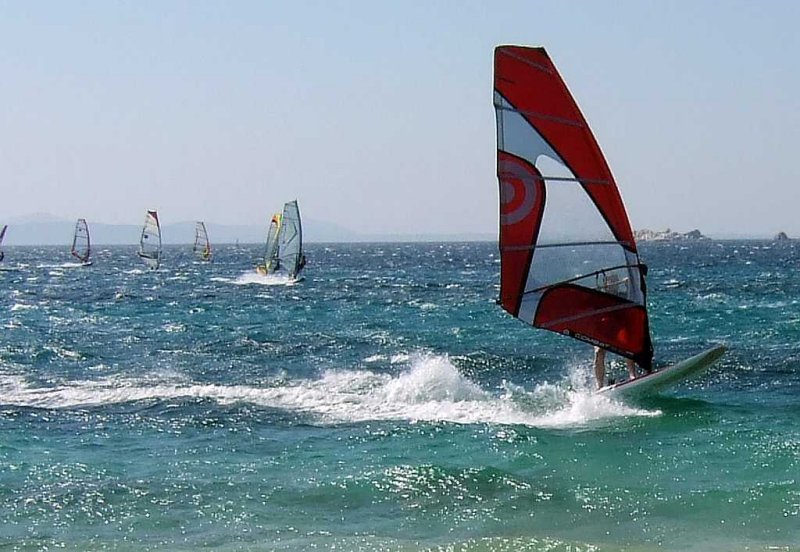 Windsurfing in Mikri Vigla, Naxos