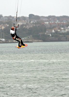 Kitesurfing at Chesil Beach Dorset