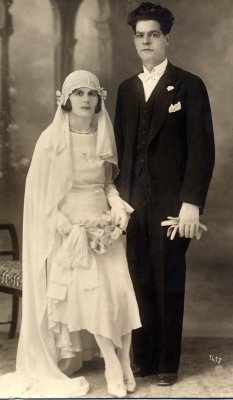 My grandfather George Drymiotis marrying my grandmother Maria Papaellina (edited)