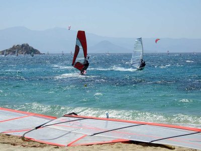 Windsurfing in Mikri Vigla, Naxos