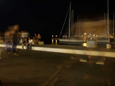 Ghosts taking a stroll along Chora seafront