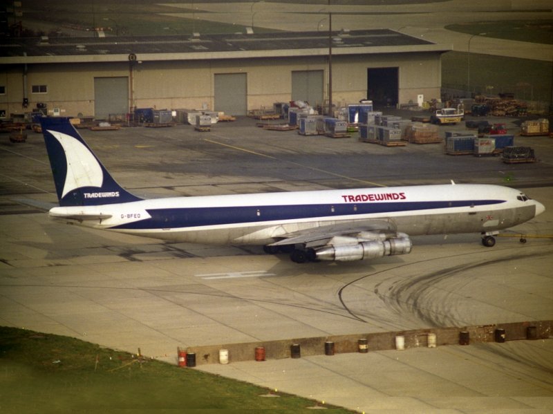 at LGW seen from the tower,1986.