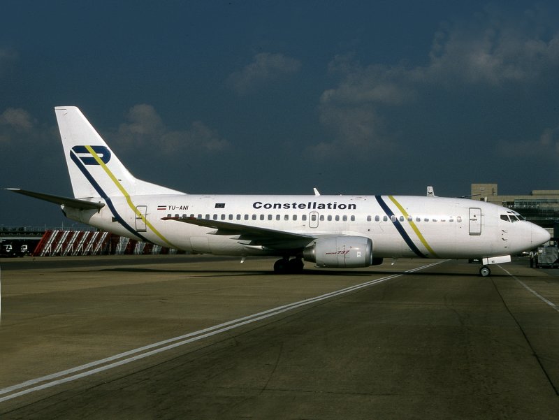 B737-300 YU-ANI at LGW.