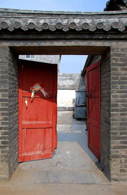 Traditional door to a courtyard