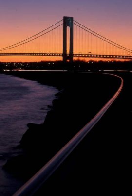 Curved railing / Verrazano Bridge