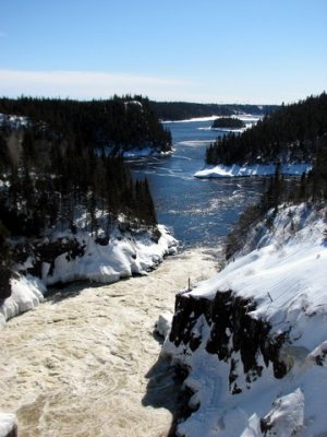 Near a dam for Hydro Quebec