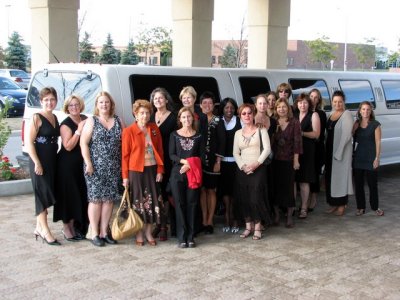 The reps gathered outside the Hummer limo!!