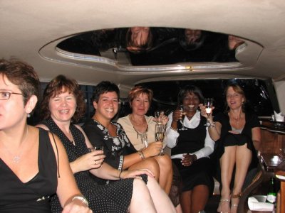The back of the limo - very bouncy!!!