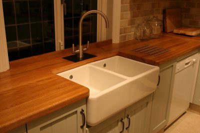 Painted and Oak Kitchen