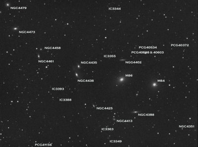 Part of Markarian's Chain (Labeled)