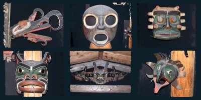 Pacific Northwest Native American Ceremonial Masks