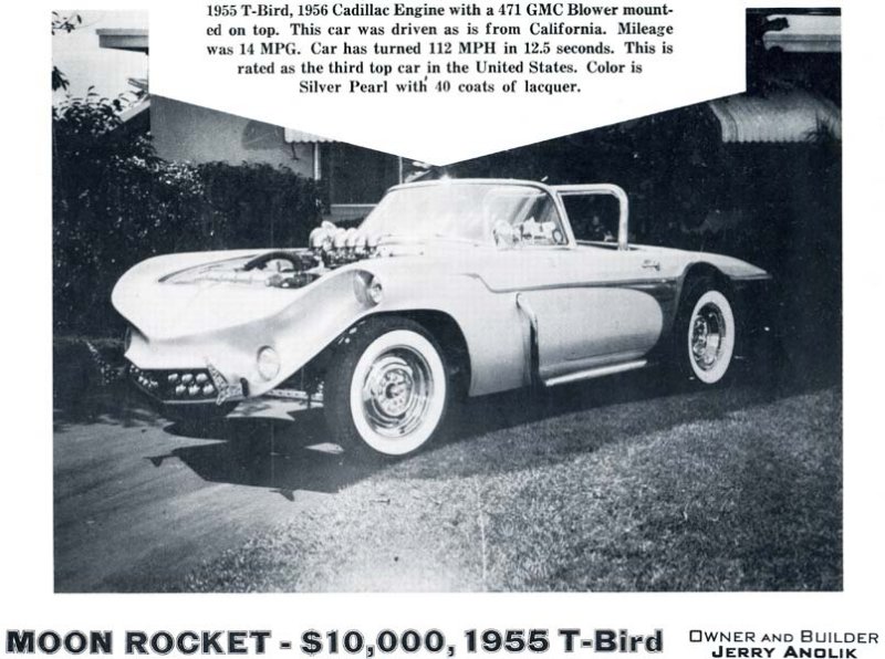 1959 - Jerry Anoliks Moon Rocket - 1955 T-Bird with Cadillac engine