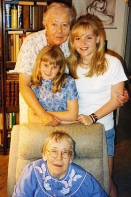 April 1997 - Aunts Norma G. Boyd and Beatrice B. Gift with Donna and Karen D.
