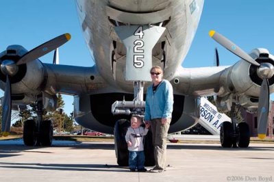 December 2006 - Kyler and Karen with Lockheed EC-121T Warning Star #AF52-3425