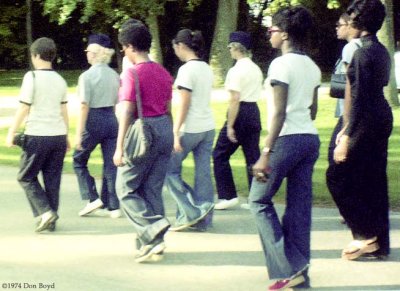 1974 - Yeoman Class marching at the CG Reserve Training Center Yorktown, VA