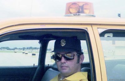 1975 - Willett Bill Stubbs in airport ramp car