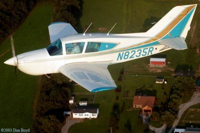2003 - Karen's brother Jim Criswell in his Bellanca N8235R over southern Tennessee
