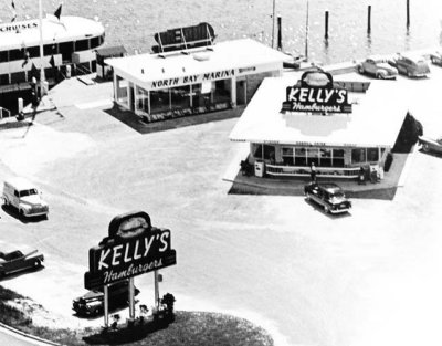 1950 - Kellys Hamburgers Drive-In (later Billys Drive-In) on 79th Street and Biscayne Bay next to the North Bay Marina