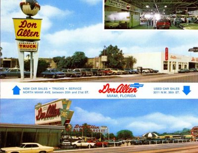 Don Allen Chevrolet auto dealership on North Miami Avenue, formerly John Jones Dodge and Plymouth in the 40's