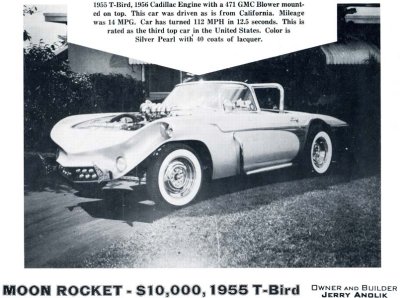 1959 - Jerry Anolik's Moon Rocket - 1955 T-Bird with Cadillac engine
