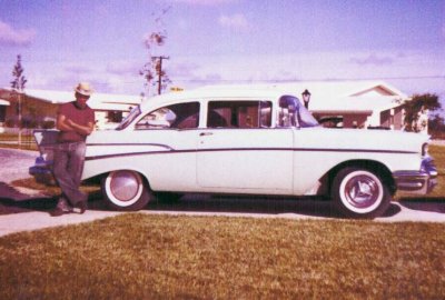 John Collins and his 1957 Chevy coupe