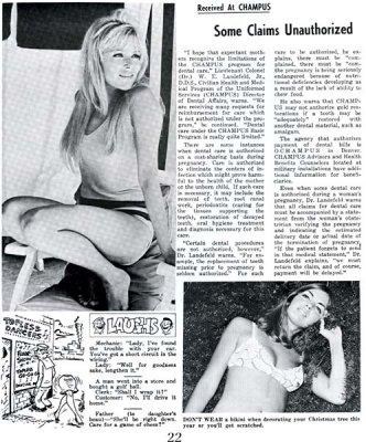 1972 - CHAMPUS information and Christmas tree safety tip, Coastline magazine