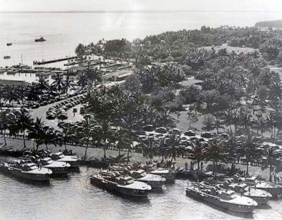 Miami, Florida FL ~ Busy Port 1940s