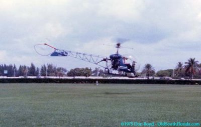 1975 - Sightseeing helicopter lifting off from Watson Island heliport