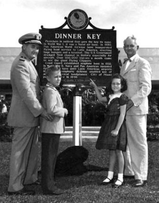 1953 - Dedication of historical marker at Dinner Key for Pan American and the U. S. Coast Guard