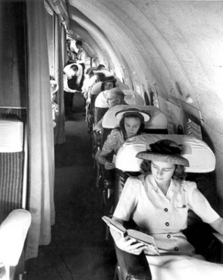 1940s - Passengers on a Pan American Boeing 307 Stratoliner