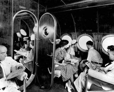 1931 - Interior view of the Pan American Airways System Sikorsky S-40 aircraft NC-80V American Clipper