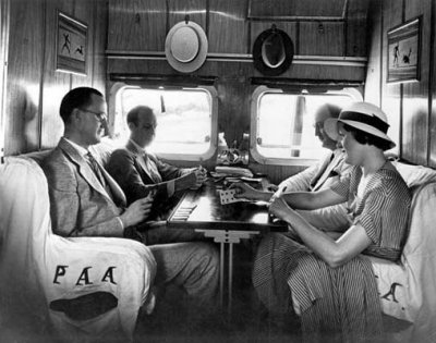 1931 - Interior view of the Pan American Airways System Sikorsky S-40 aircraft NC-80V American Clipper