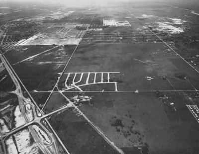 1954 - Aerial view of the Golden Glades Interchange looking west