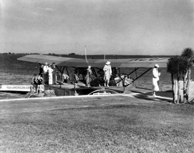 1930 - Passengers disembarking from a Pan American Airways System Consolidated Commodore at Dinner Key