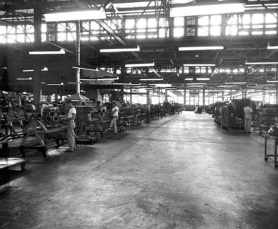 1950s - Pan American assembly line for aircraft engines at Miami International Airport