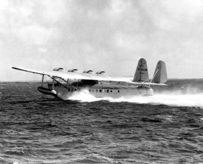1934 - Pan American Airways System Sikorsky S-42 NC-822M Brazilian Clipper taking off in Biscayne Bay