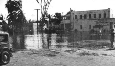 1947 - Miami Springs Pharmacy after the Flood of 1947 caused by Hurricane VI