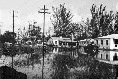 1947 - residential area of Miami Springs after the Flood of 1947 caused by Hurricane VI