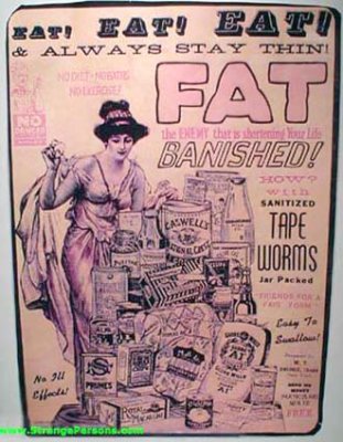 1900s - Sanitized Tape Worms advertisement