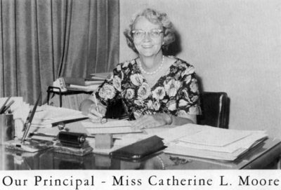1962 - Miss Catherine L. Moore, first principal of Palm Springs Junior High School in Hialeah