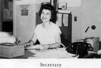 1962 - the Secretary for Palm Springs Junior High School in Hialeah