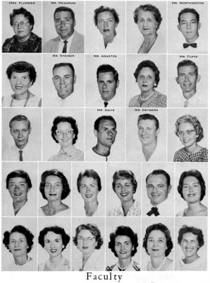 1962 - Faculty Members for Palm Springs Junior High School, Hialeah