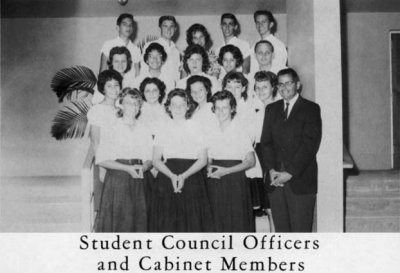 1962 - Student Council Officers and Cabinet Members at Palm Springs Junior High School, Hialeah