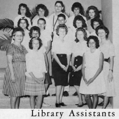 1962 - Library Assistants at Palm Springs Junior High School, Hialeah