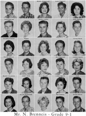 1962 - Grade 9-1 at Palm Springs Junior High School, Hialeah