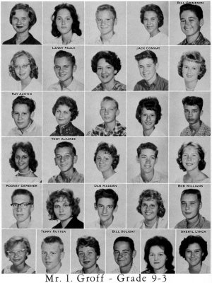 1962 - Grade 9-3 at Palm Springs Junior High School, Hialeah
