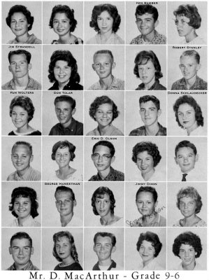 1962 - Grade 9-6 at Palm Springs Junior High School, Hialeah