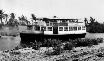 1963 - the Dolly Madison Everglades and Jungle sightseeing boat in the Ocean Canal, Sunny Isles