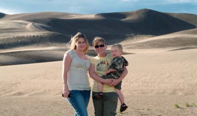 July 2007 - Donna, Karen and Kyler Kramer at the Great Sand Dunes National Park, Colorado