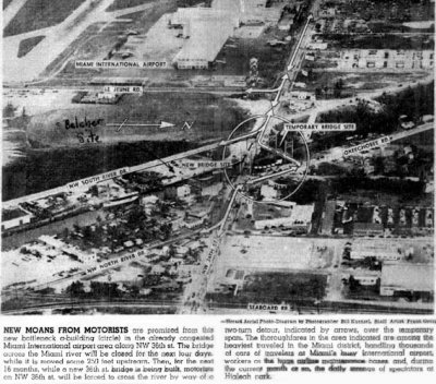 1951 - Replacement of the NW 36 Street Bridge over the Miami River Canal plans